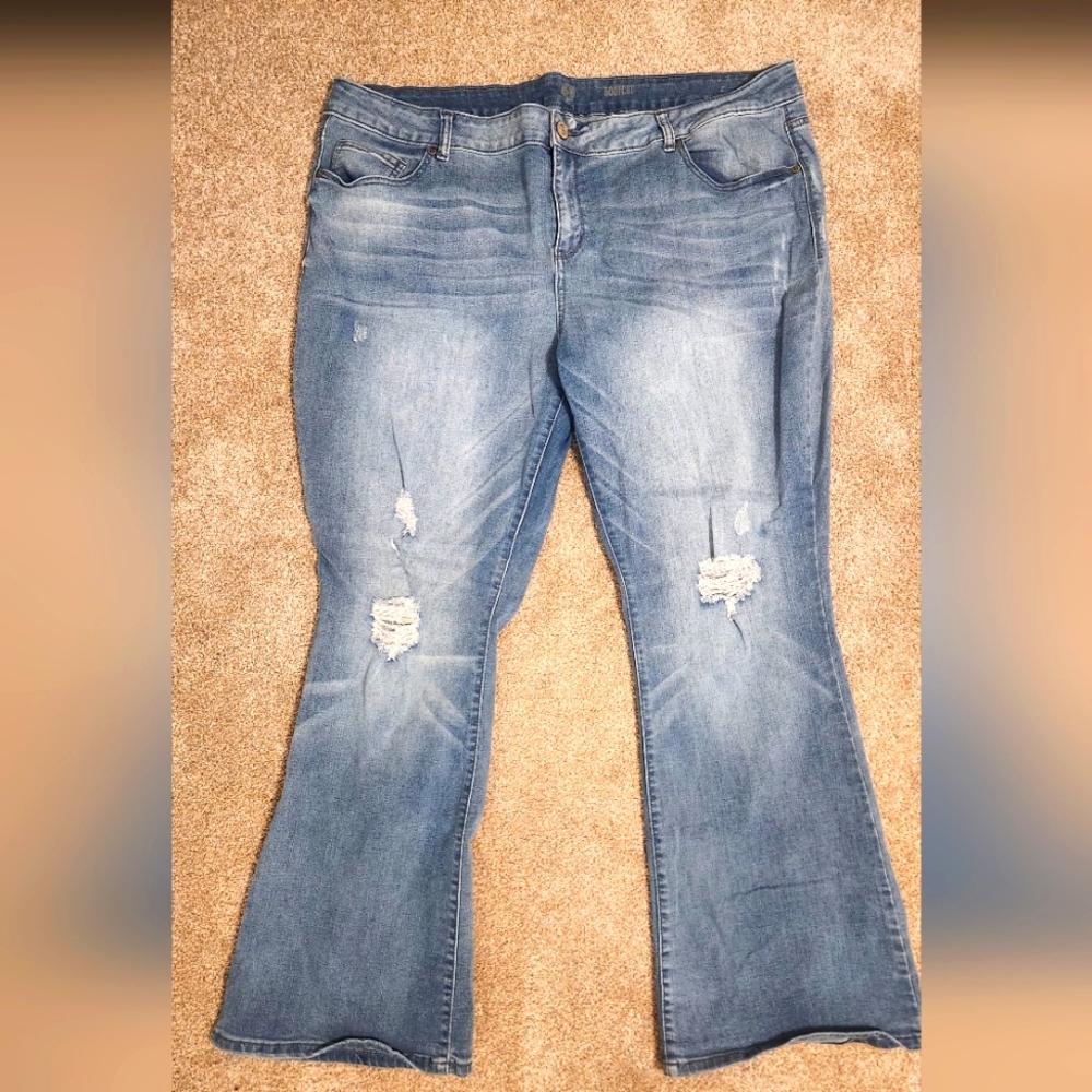 SO Women's Light Blue Flare Jeans